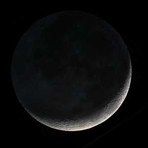 Moon with Earthshine on April 17 2010