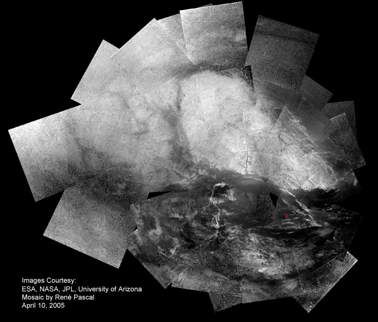 large scale Huygens mosaic of Titan