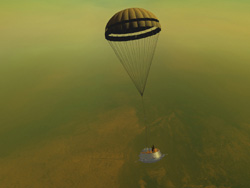 Huygens 90 km above Titan