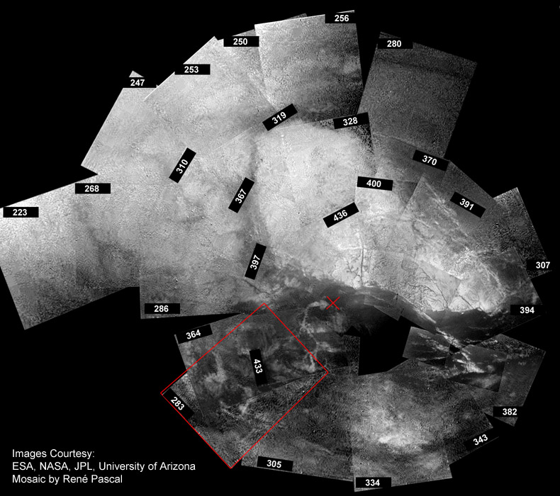 Titan Mosaic with raw image triplet numbers